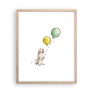 Plakát v rámu světlý dub - Já poletím také! - 40x50 cm