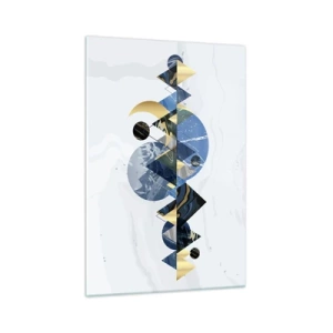 Obraz na skle - Geometrická krajina - 70x100 cm