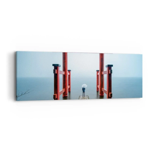 Obraz na plátně - Japonské zamyšlení - 90x30 cm