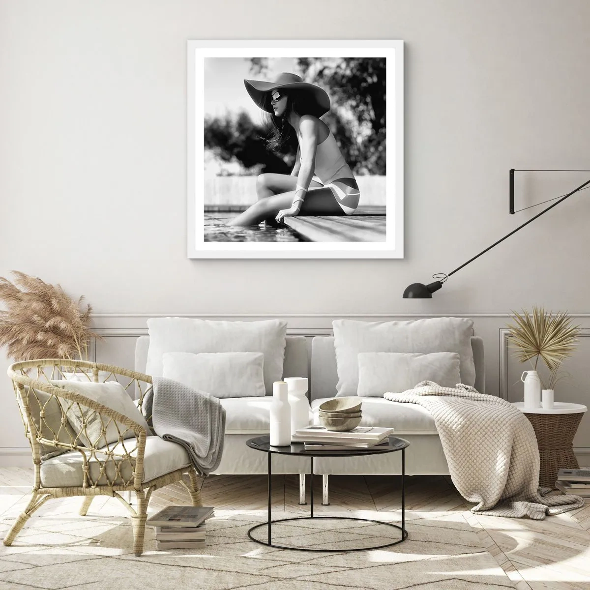 Plakát v bílém rámu - Letní sen - 30x30 cm