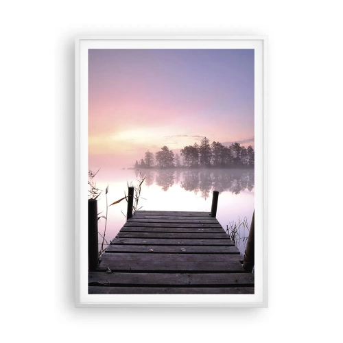 Plakát v bílém rámu - Z liliové mlhy… - 70x100 cm
