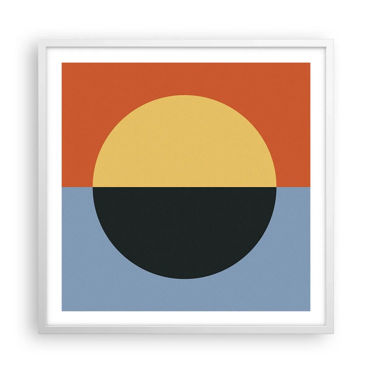 Plakát v bílém rámu - Kompozice tepla a chladu - 60x60 cm