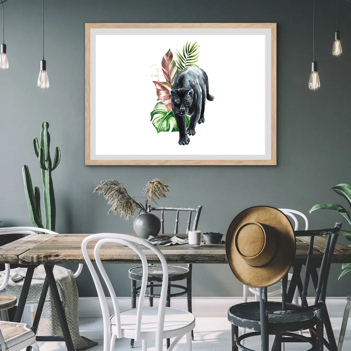 Plakát v rámu světlý dub - Zběsilost v srdci - 100x70 cm