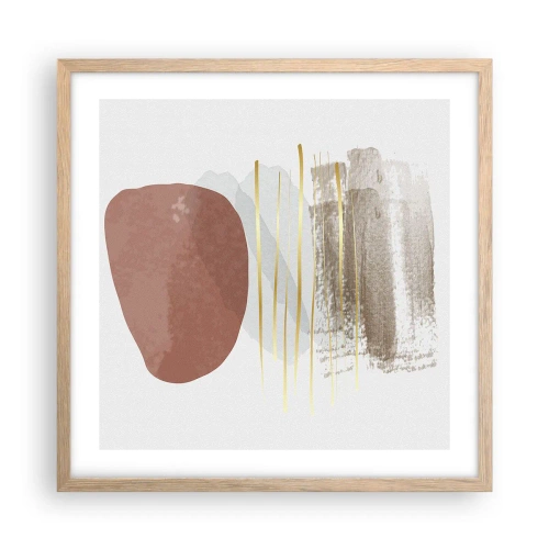 Plakát v rámu světlý dub - Abstraktní kolonáda - 50x50 cm