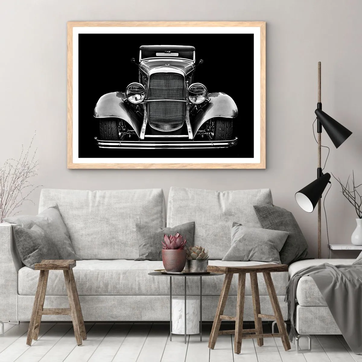 Plakát v rámu světlý dub - Opravdový gentleman - 100x70 cm