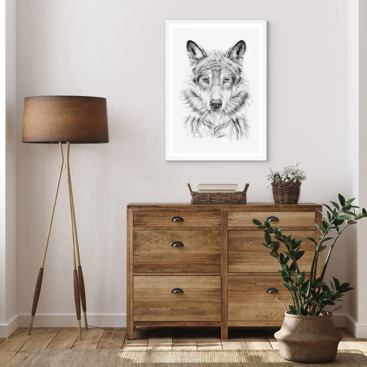 Plakát v bílém rámu - Rozený vůdce - 70x100 cm
