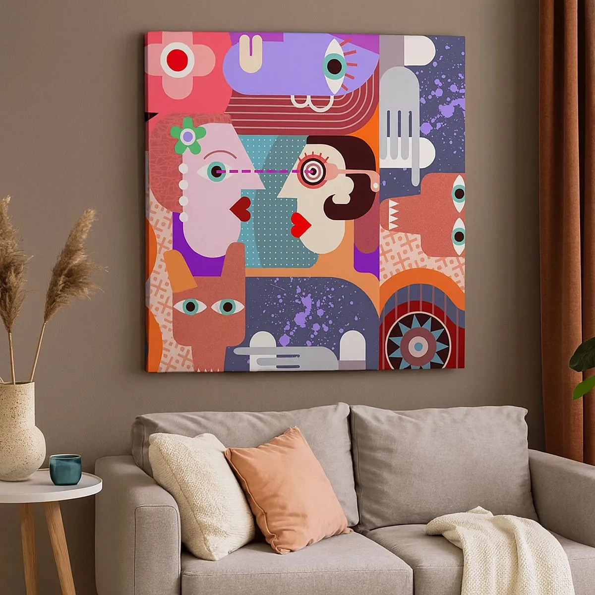 Obraz na plátně - Tváří v tvář - 30x30 cm