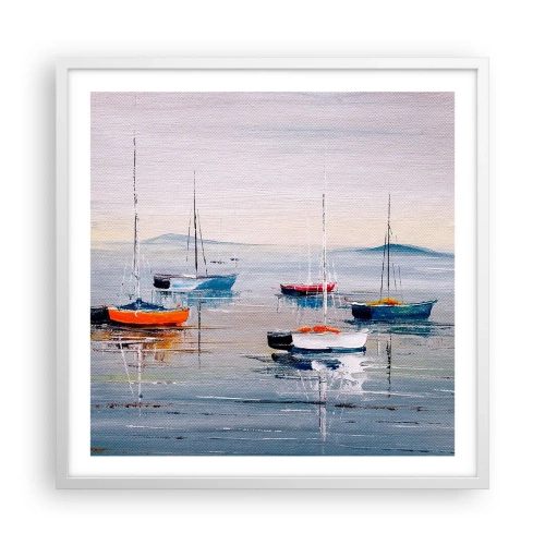 Plakát v bílém rámu - Zasloužený odpočinek - 60x60 cm