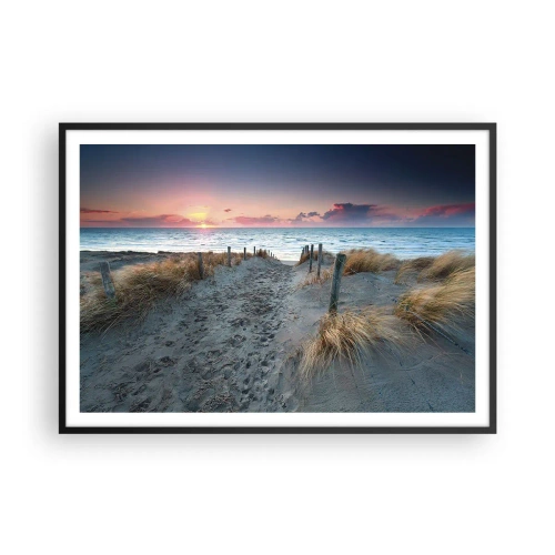 Plakát v černém rámu - Za trochu lásky šel bych světa kraj… - 100x70 cm