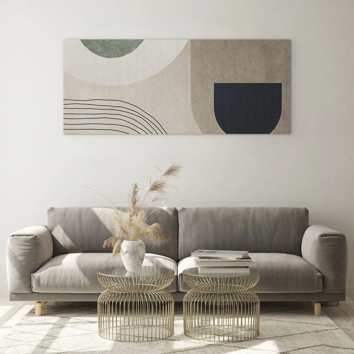 Obraz na skle - Něžnost oválu - 120x50 cm