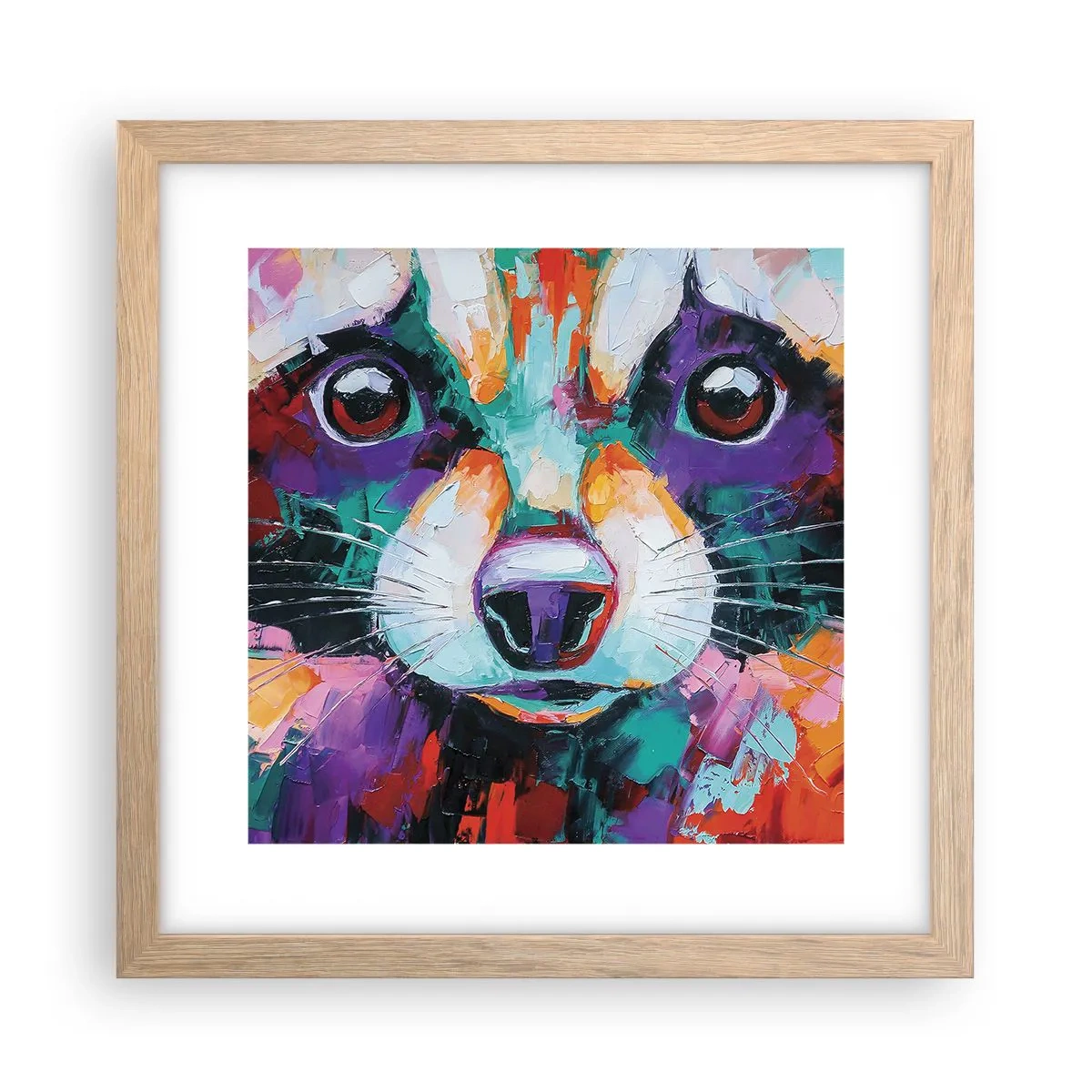 Plakát v rámu světlý dub - Pouze dobré emoce - 30x30 cm