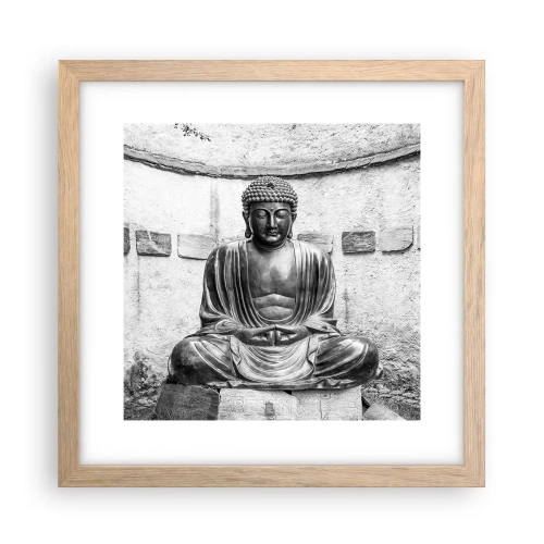 Plakát v rámu světlý dub - U zdroje klidu - 30x30 cm