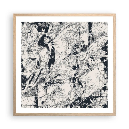 Plakát v rámu světlý dub - Prolínání protikladů - 60x60 cm