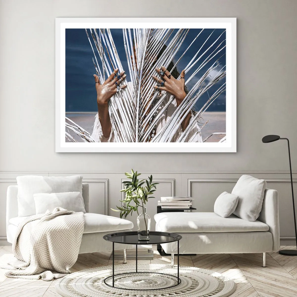 Plakát v bílém rámu - Šamanová holka? - 91x61 cm