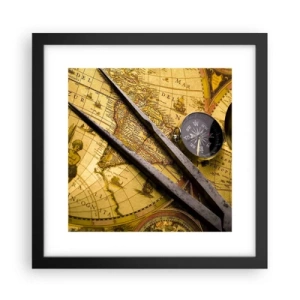 Plakát v černém rámu - Kde jsou ty poklady? - 30x30 cm