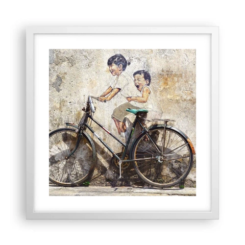 Plakát v bílém rámu - Pravda nebo klam? - 40x40 cm