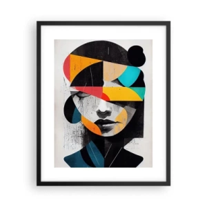 Plakát v černém rámu - Pestrobarevný vnitřní portrét - 40x50 cm