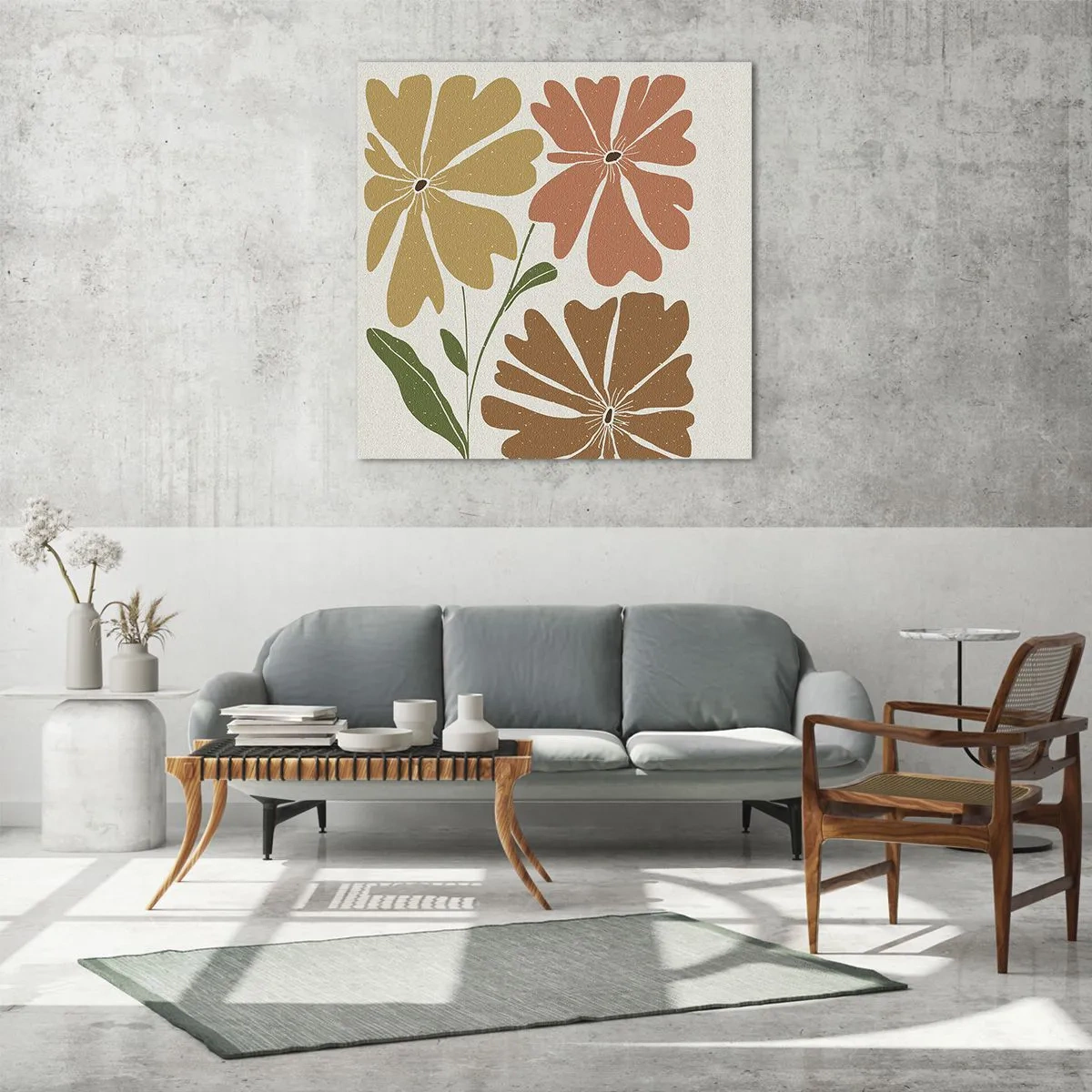 Obraz na skle - Příroda a geometrie - 60x60 cm