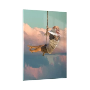 Obraz na skle - Hra v oblacích - 80x120 cm