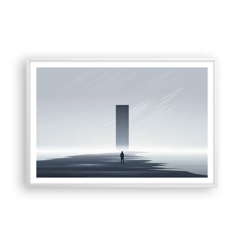 Plakát v bílém rámu - Příležitost nebo hrozba? - 91x61 cm
