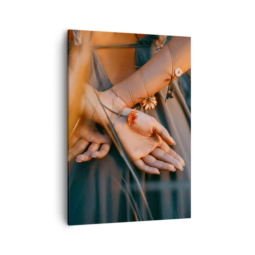 Obraz na plátně - Propojená s přírodou - 50x70 cm