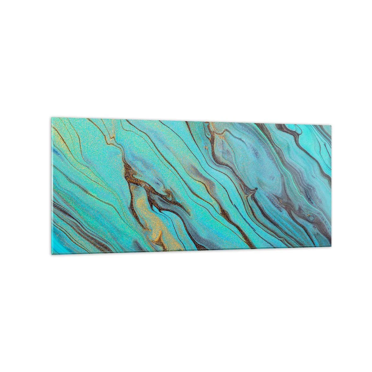 Obraz na skle - Tyrkysový příliv - 120x50 cm