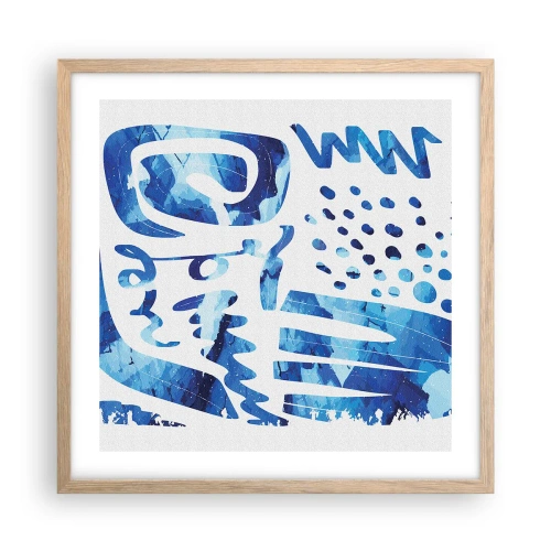 Plakát v rámu světlý dub - Zpět ke kořenům - 50x50 cm