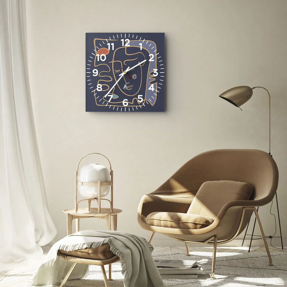 Nástěnné hodiny - V zádumčivosti - 40x40 cm