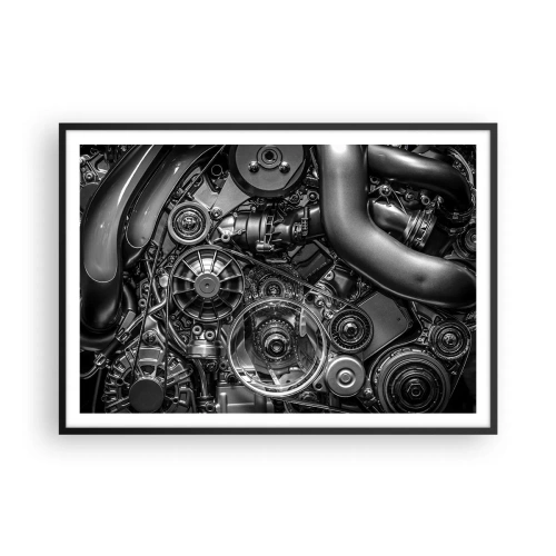 Plakát v černém rámu - Poezie mechaniky - 100x70 cm