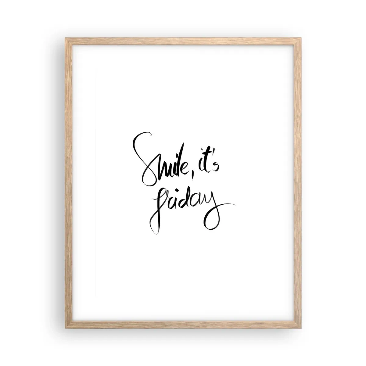 Plakát v rámu světlý dub - Opravdová radost - 40x50 cm