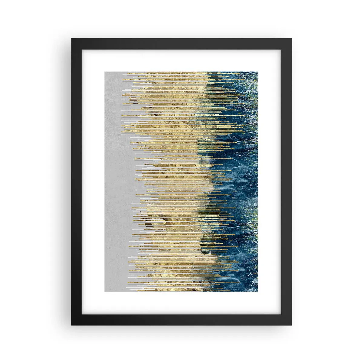 Plakát v černém rámu - Zlacená hranice - 30x40 cm