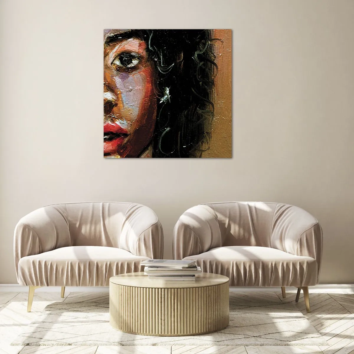 Obraz na skle - Černá a jas - 70x70 cm