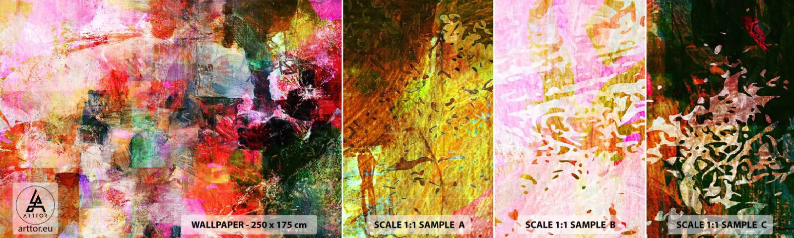 Fototapeta Vzorek Standard Eco - Cesta růžovou - Abstrakce, Kus, Grafika - 100x30 cm