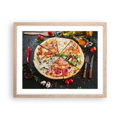 Plakát v rámu světlý dub - Vějíř chutí - 50x40 cm