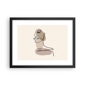 Plakát v černém rámu - Při poslechu samé sebe - 40x30 cm