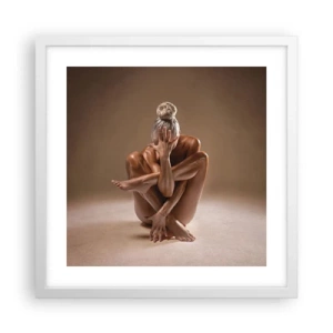 Plakát v bílém rámu - Jednota těla a ducha - 40x40 cm