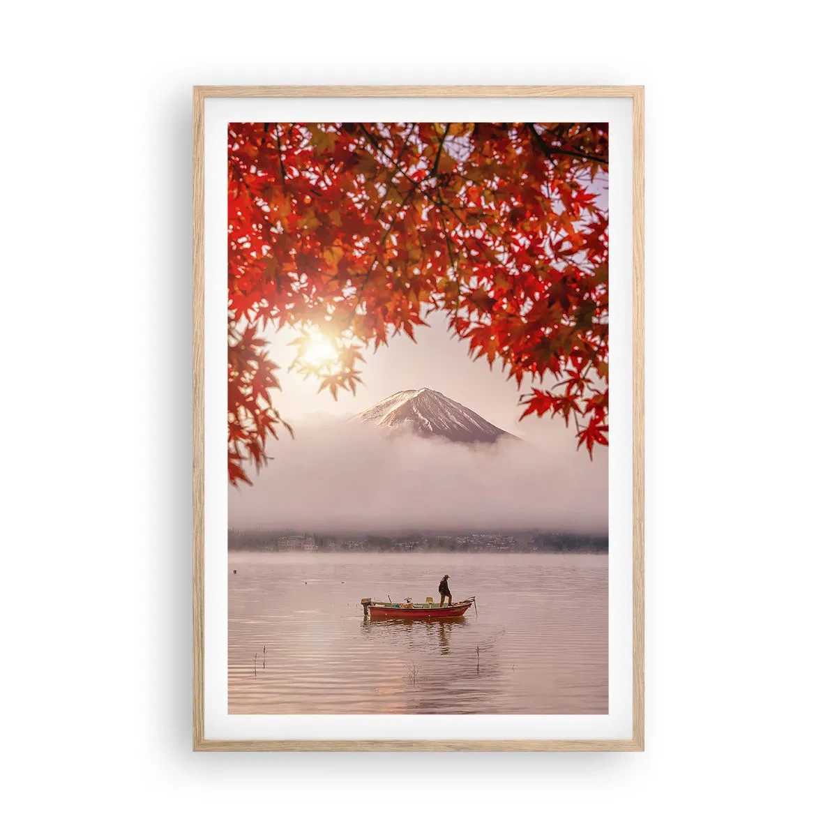 Plakát v rámu světlý dub - V japonském stylu - 61x91 cm