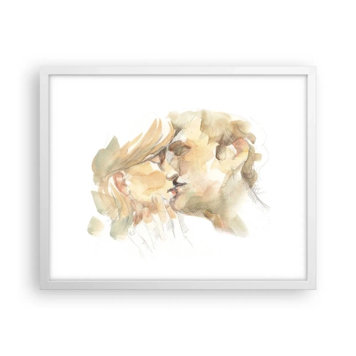 Plakát v bílém rámu - Nalezena polovina? - 50x40 cm