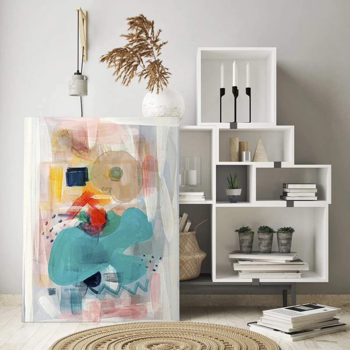 Obraz na skle - Barevná hra - 50x70 cm