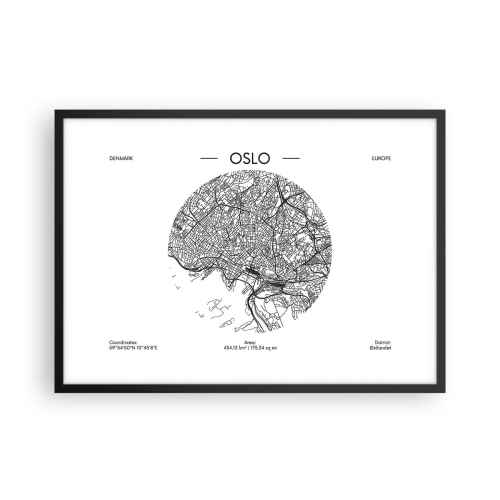Plakát v černém rámu - Anatomie Osla - 70x50 cm