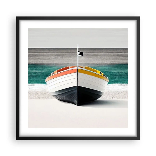 Plakát v černém rámu - Na správném místě - 50x50 cm