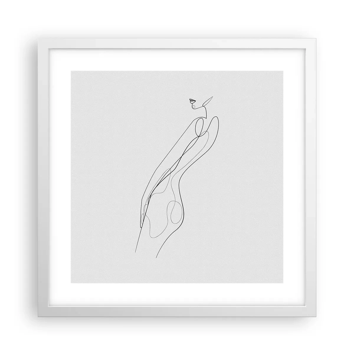 Plakát v bílém rámu - Pouze slib - 40x40 cm