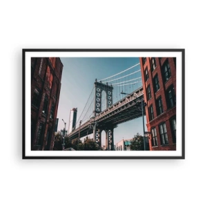 Plakát v černém rámu - Nad vlnami města - 91x61 cm