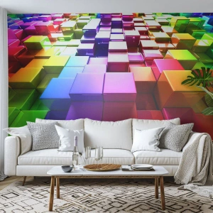 Fototapeta Premium Canvas - Op-artové společně v týmu - Abstrakce, Grafika, 3D - 350x256 cm