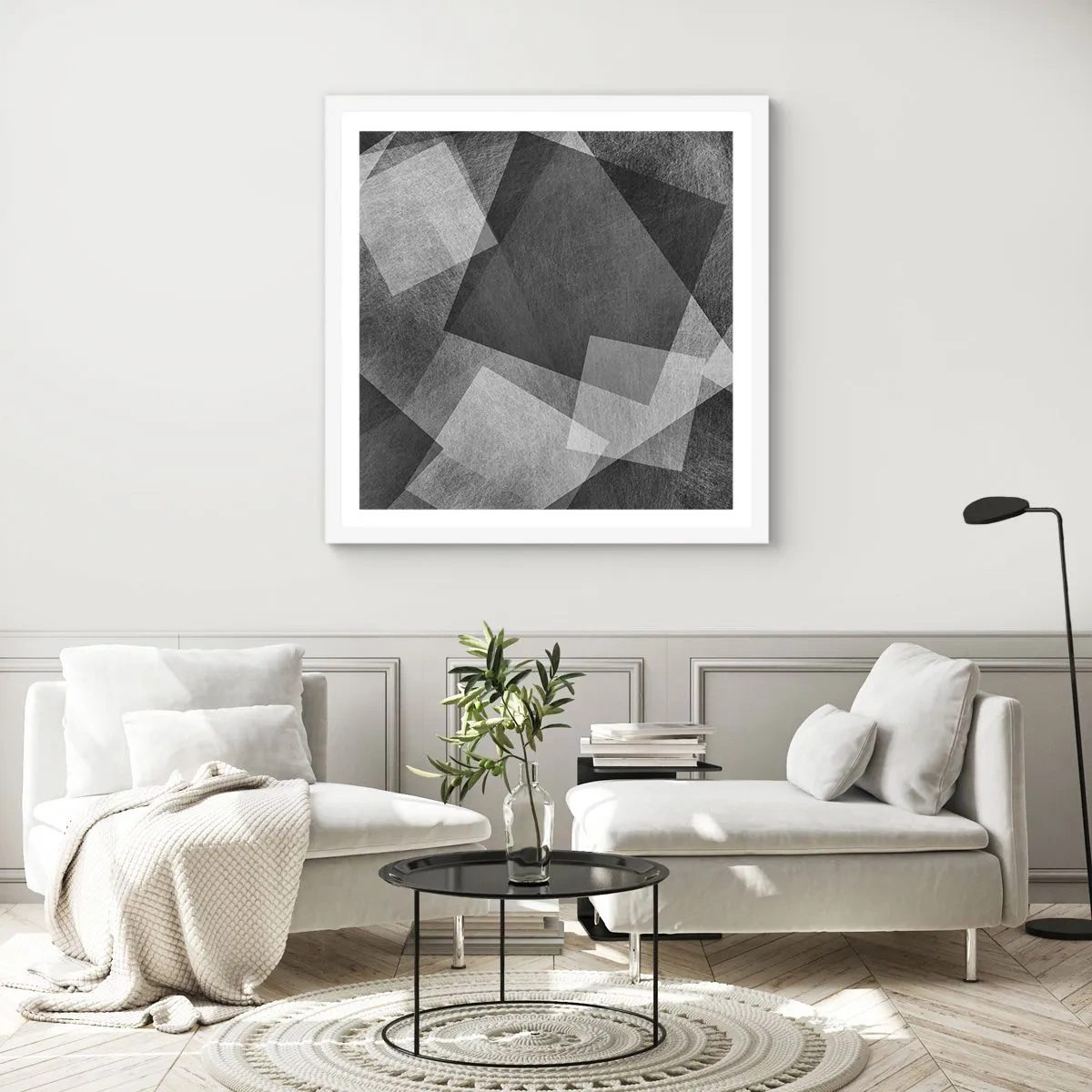 Plakát v bílém rámu - Odvěký symbol trvalosti a pořádku - 50x50 cm