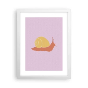 Plakát v bílém rámu - Není kam spěchat - 30x40 cm