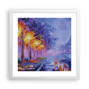 Plakát v bílém rámu - Procházka snů - 40x40 cm