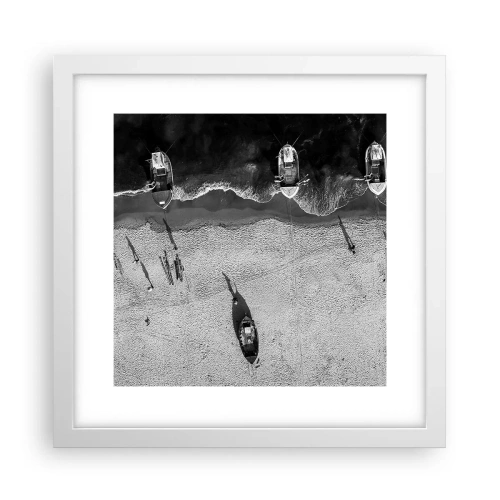 Plakát v bílém rámu - Ještě na břehu… - 30x30 cm