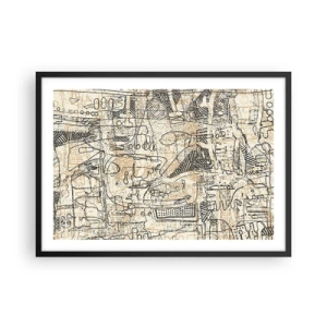 Plakát v černém rámu - Čeká na rozluštění - 70x50 cm