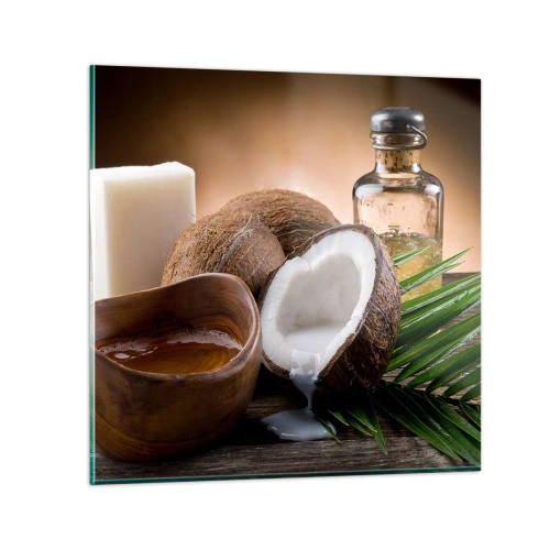 Obraz na skle - Zdraví z tropických ostrovů - 70x70 cm